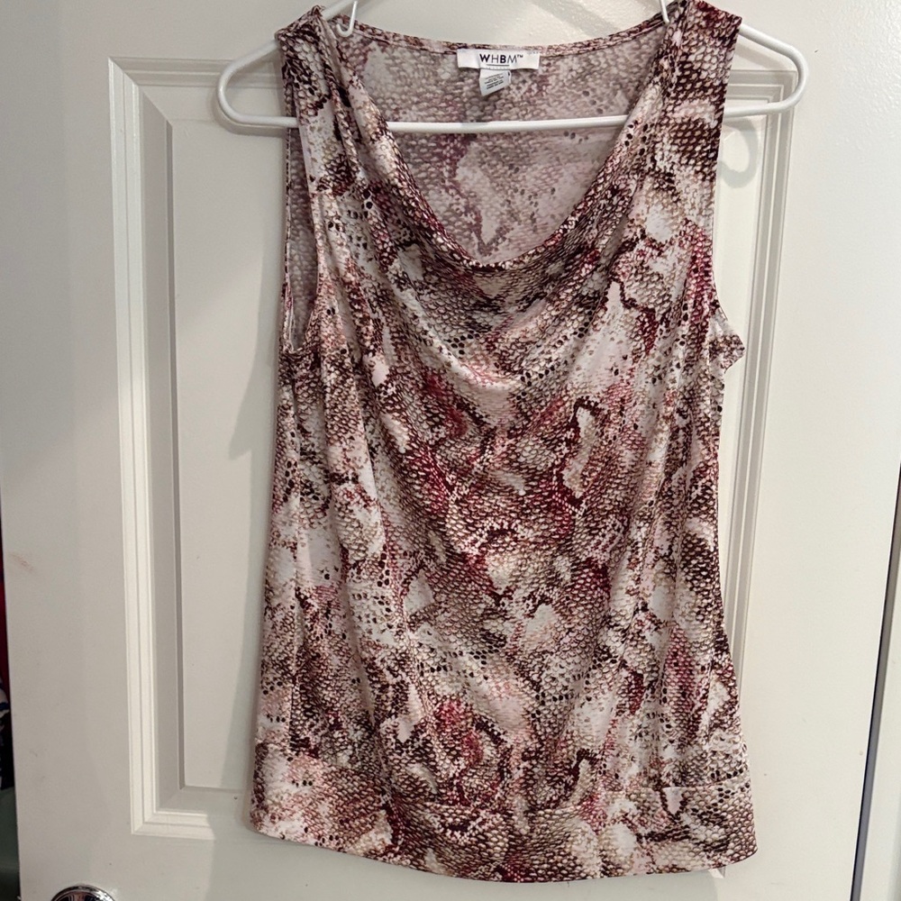 White House Black Market Snake Print Tank Top